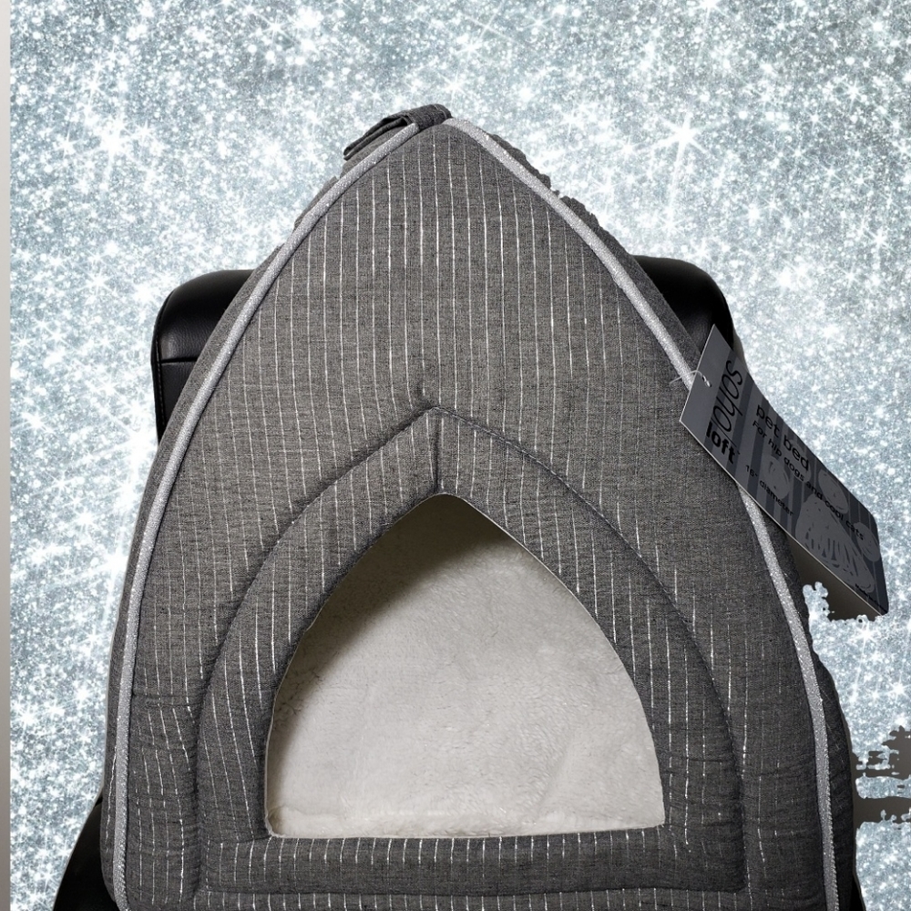 Grey & Silver Pet Bed